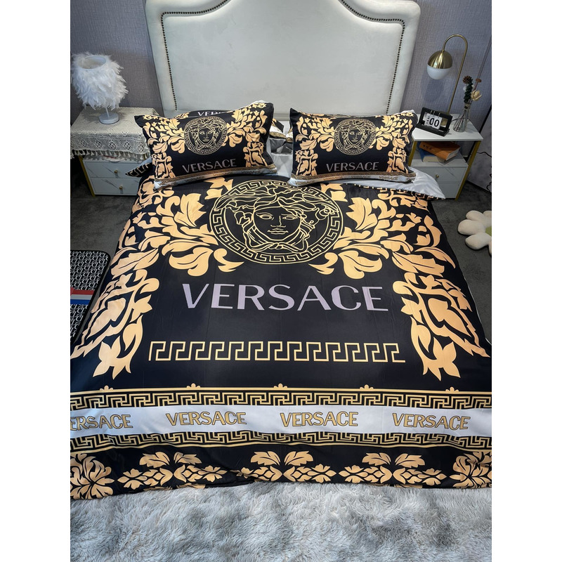 Versace Four Piece Bed Suit Bedding Black