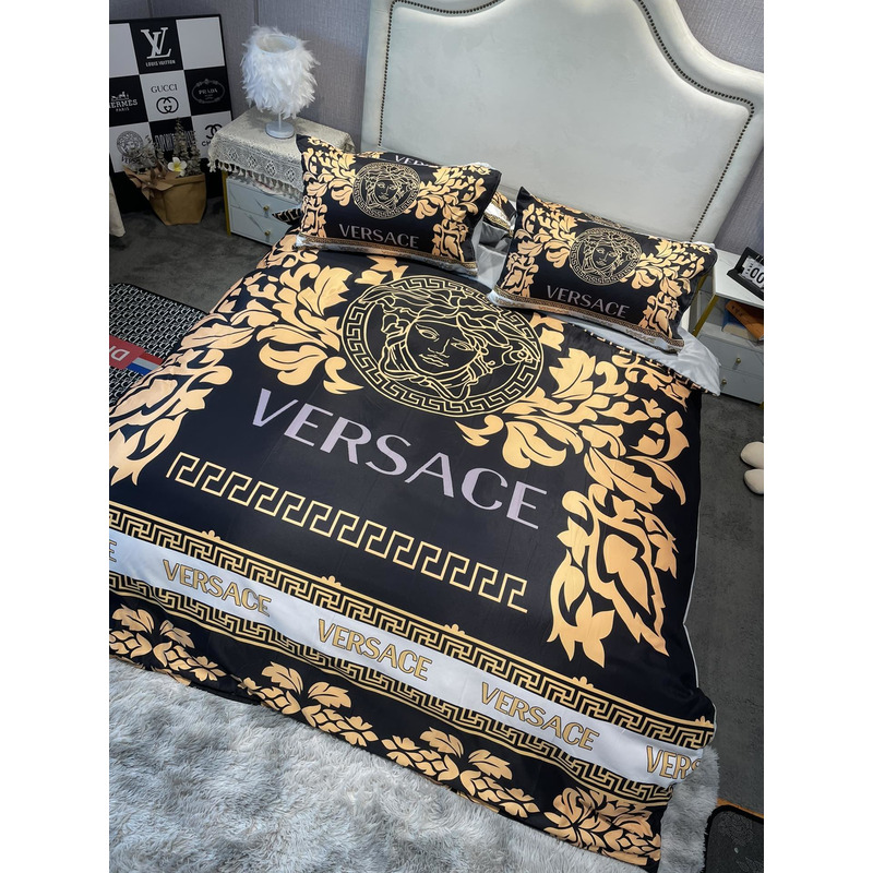 Versace Four Piece Bed Suit Bedding Black