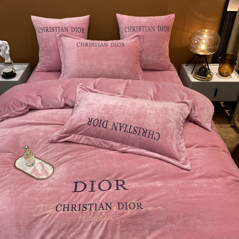 D*or four piece bed suit bedding pink