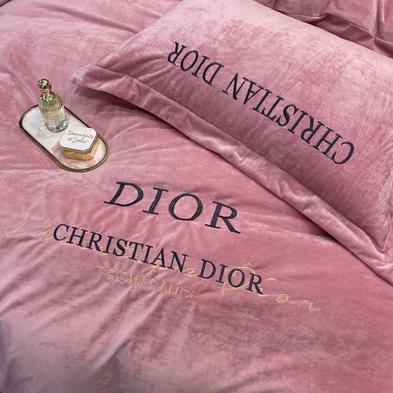 D*or four piece bed suit bedding pink