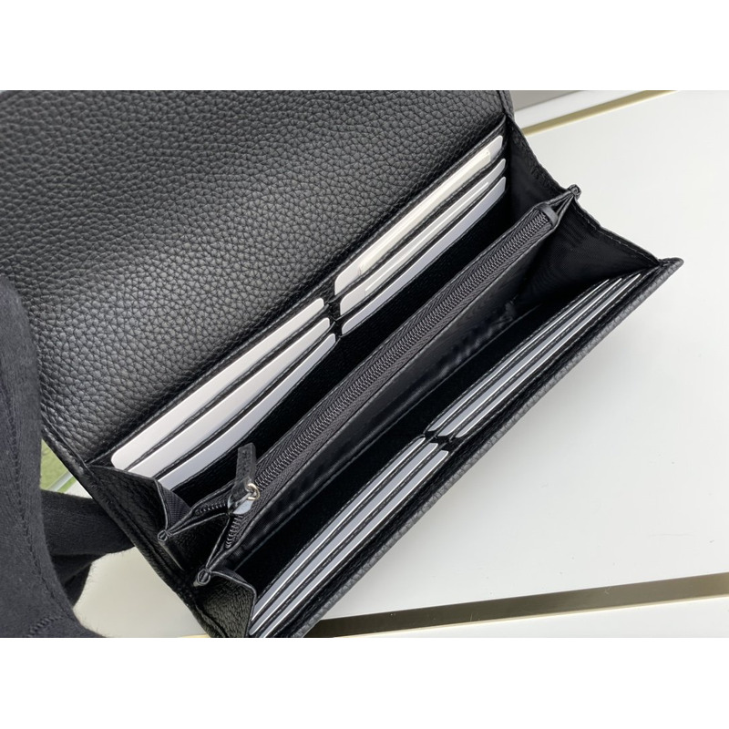 G*u*i gg continental wallet black leather