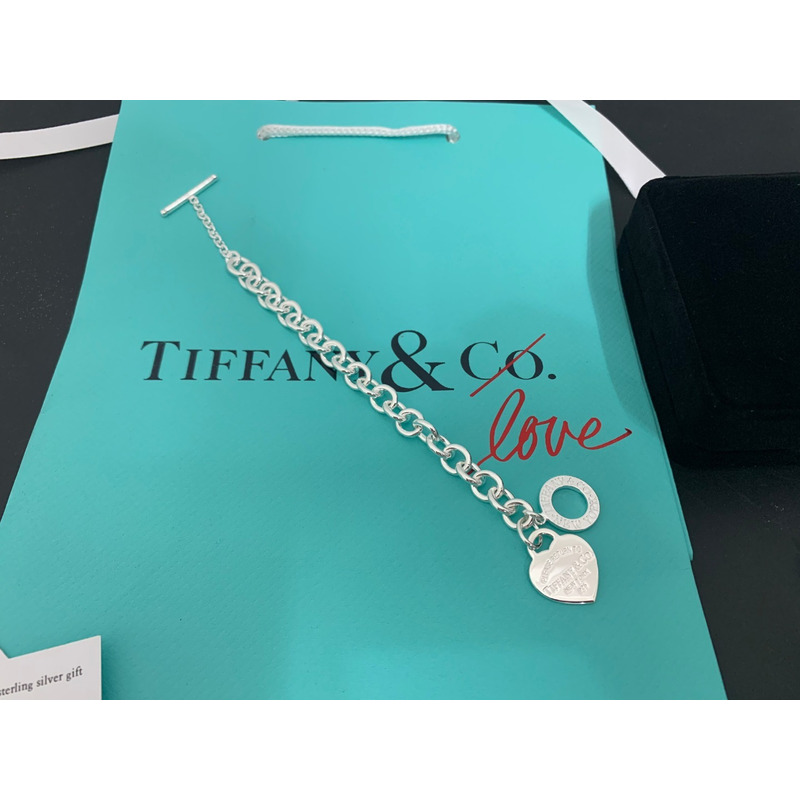 T*f*ny&co heart-shaped lock bracelet