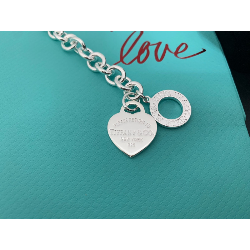 T*f*ny&co heart-shaped lock bracelet