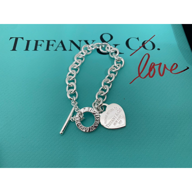 T*f*ny&co heart-shaped lock bracelet