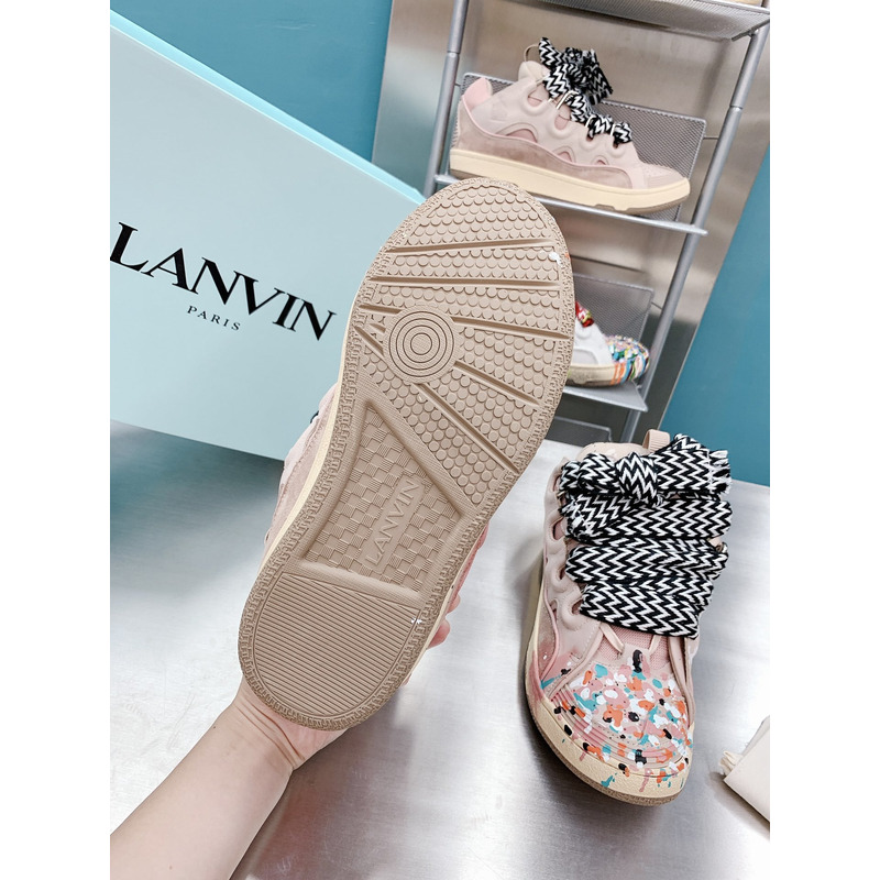 Lanvin x  Gallery Dept.Curb Leather Sneaker Pale Pink Multi