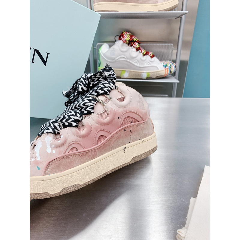 Lanvin x  Gallery Dept.Curb Leather Sneaker Pale Pink Multi