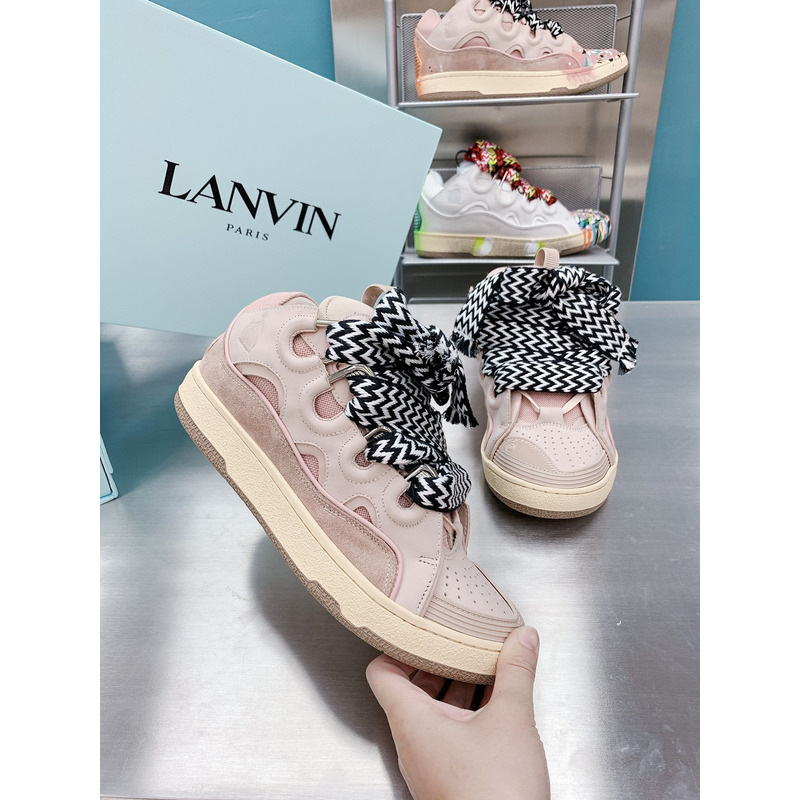 Lanvin x  Gallery Dept.Curb Leather Sneaker Pale Pink