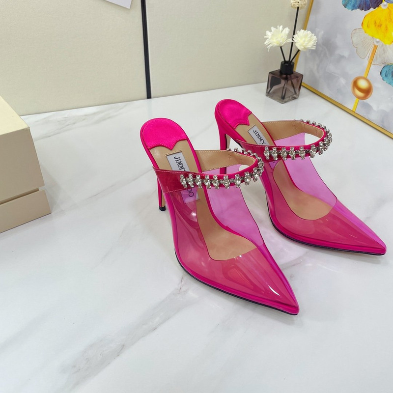 Jimmy Choo Bing 100mm Mules Pink