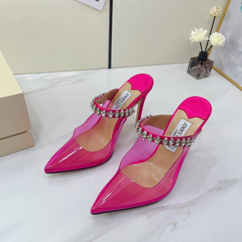 Jimmy Choo Bing 100mm Mules Pink