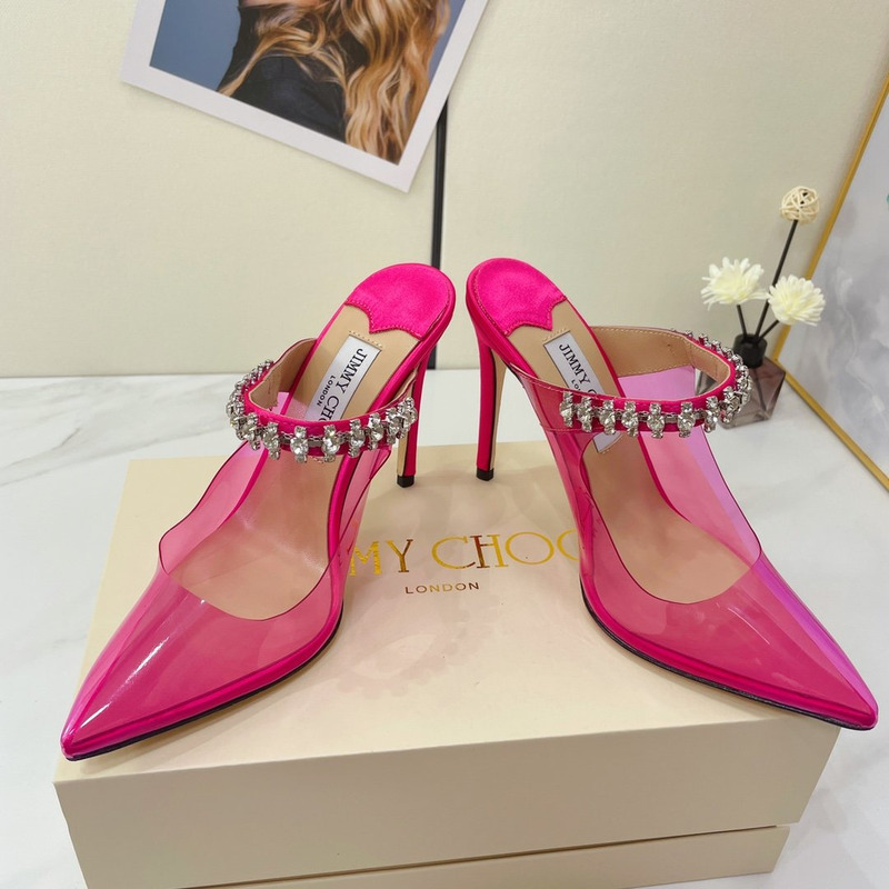 Jimmy Choo Bing 100mm Mules Pink