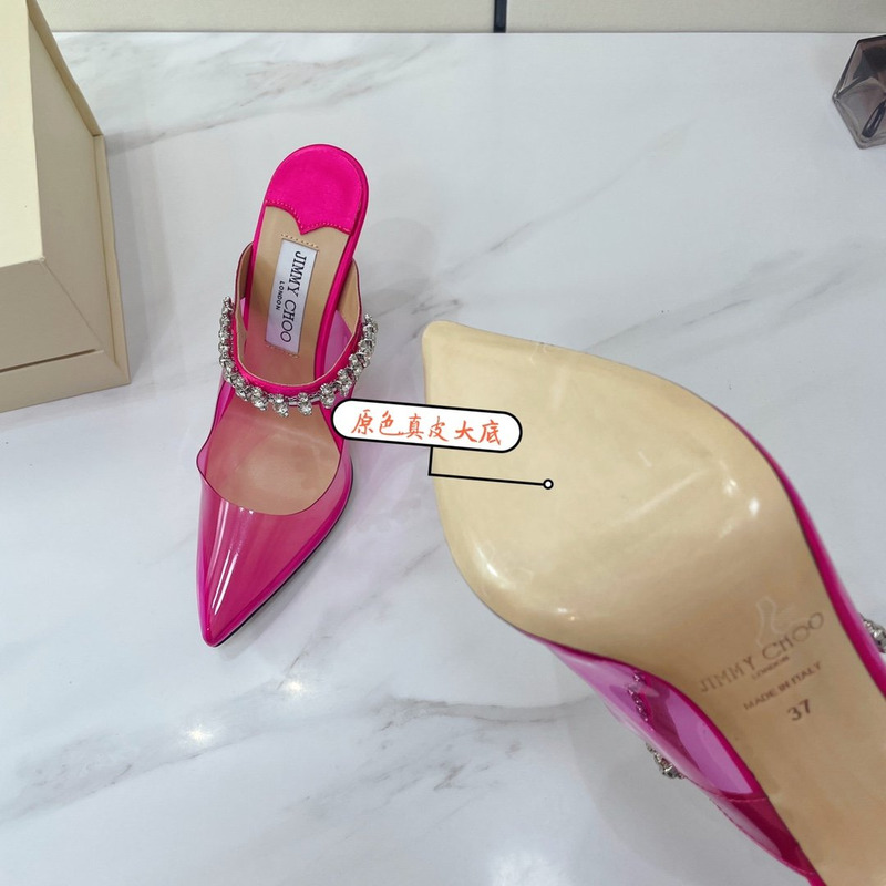 Jimmy Choo Bing 100mm Mules Pink