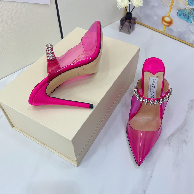 Jimmy Choo Bing 100mm Mules Pink