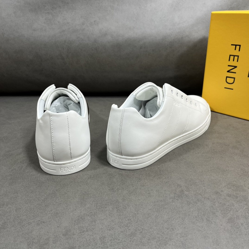 F**di ff leather slip-ons sneaker white