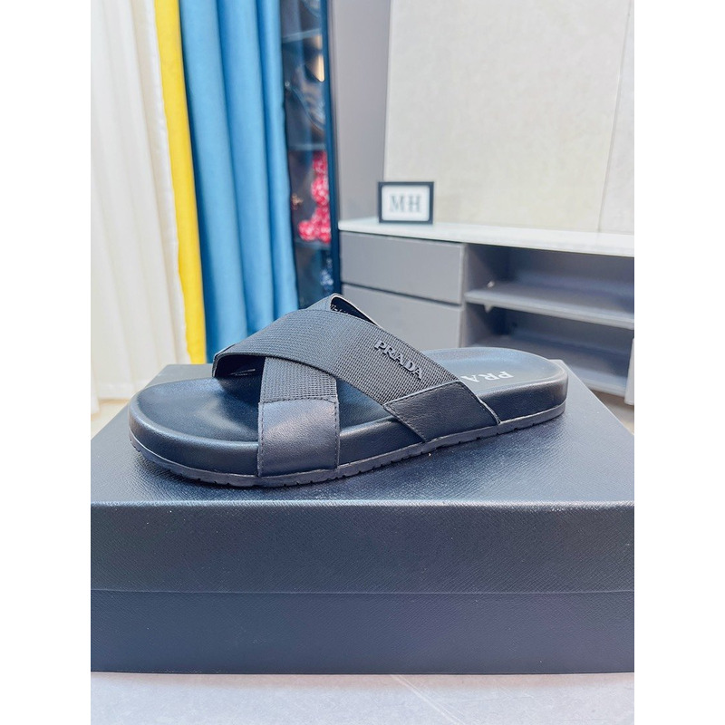 Pra*a crossover sandals in black