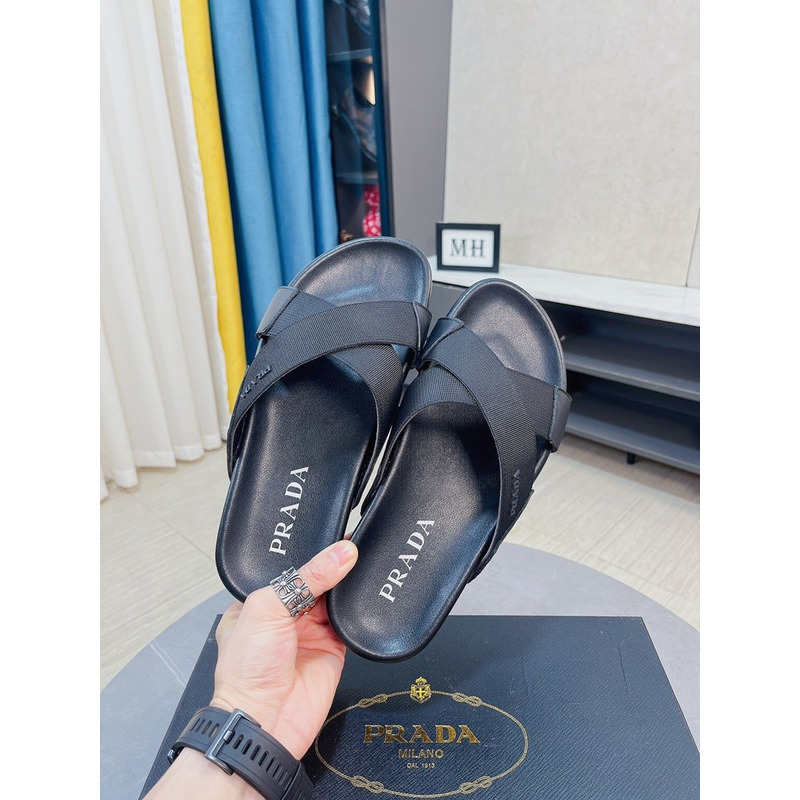 Pra*a crossover sandals in black