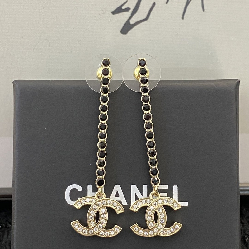 Ch*el cc long earrings