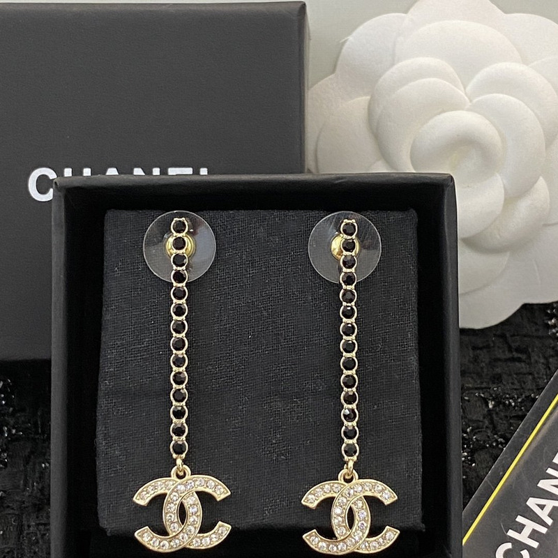 Ch*el cc long earrings