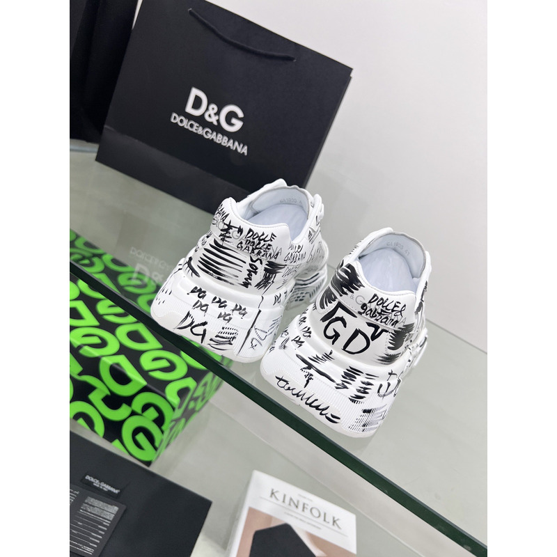 Dolce & Gabbana Daymaster Sneakers in Nappa Calfskin Black & White