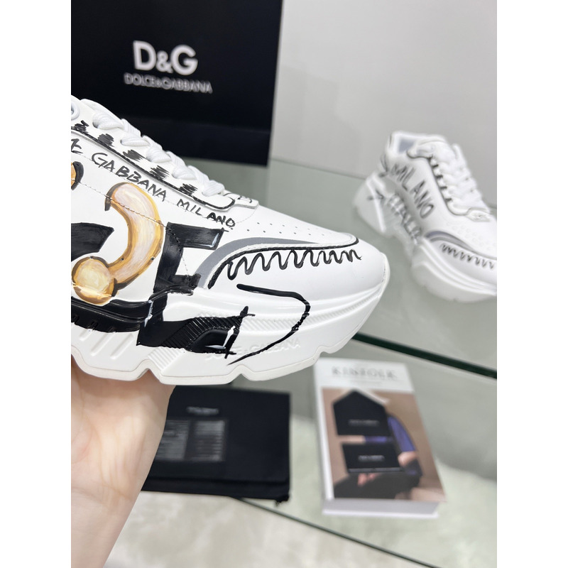 Dolce & Gabbana Daymaster Sneakers in Nappa Calfskin White & Black