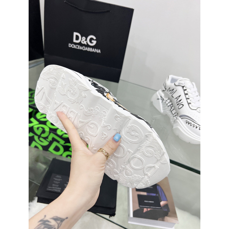 Dolce & Gabbana Daymaster Sneakers in Nappa Calfskin White & Black