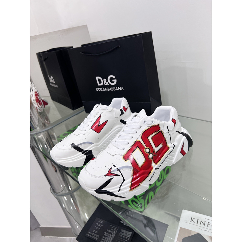 Dolce & Gabbana Daymaster Sneakers in Nappa Calfskin White & Black