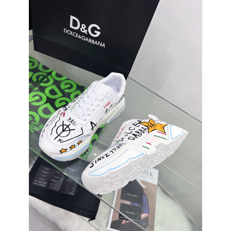 Dolce & Gabbana Daymaster Sneakers in Nappa Calfskin White