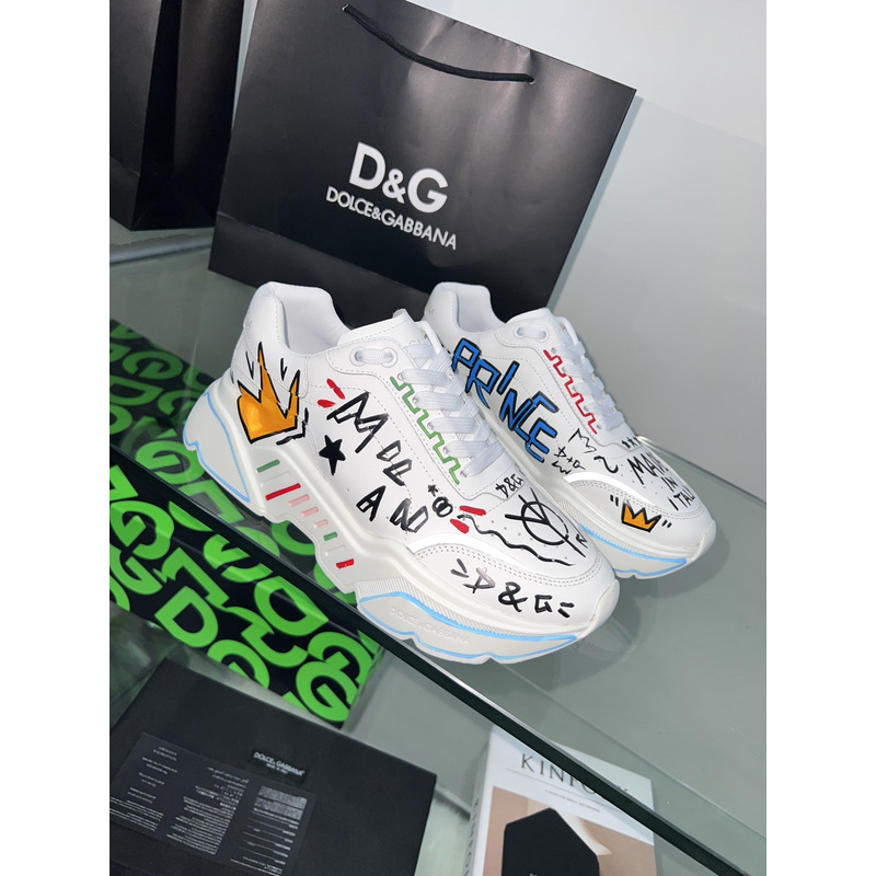 Dolce & Gabbana Daymaster Sneakers in Nappa Calfskin White