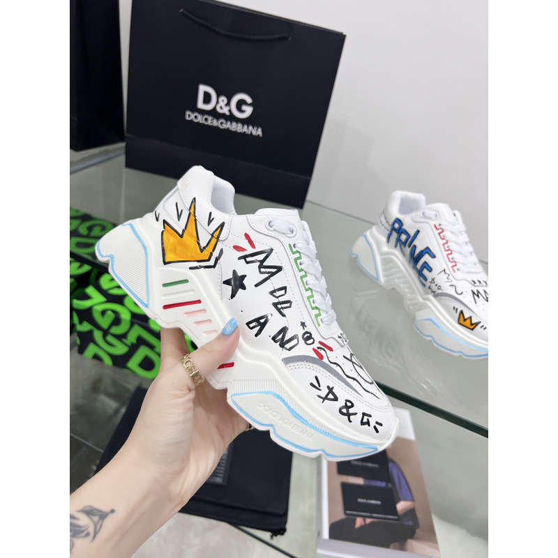 Dolce & Gabbana Daymaster Sneakers in Nappa Calfskin White