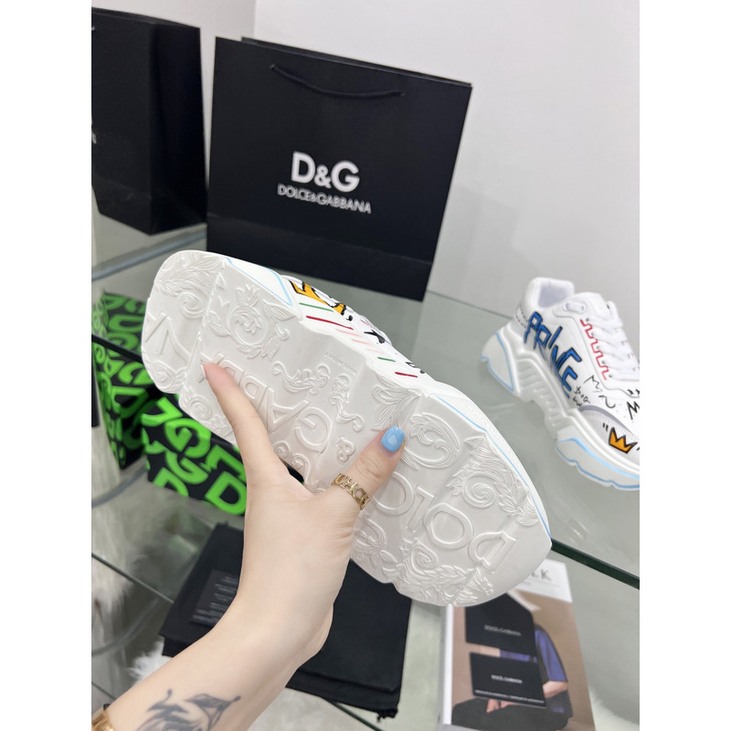 Dolce & Gabbana Daymaster Sneakers in Nappa Calfskin White