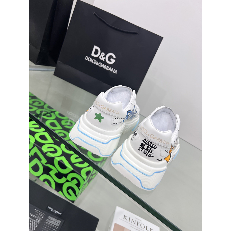 Dolce & Gabbana Daymaster Sneakers in Nappa Calfskin White