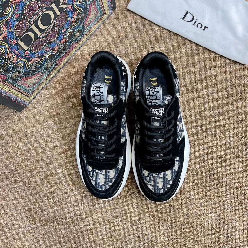 D*or  breathable canvas daddy shoes leather printing mesh shoes