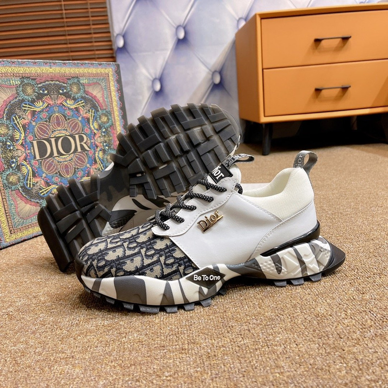 D*or daddy shoes leather printing white and oblique