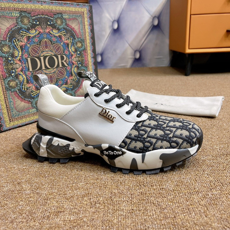 D*or daddy shoes leather printing white and oblique