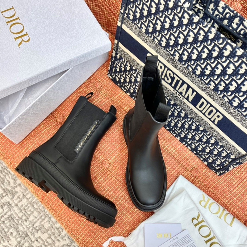 D*or trial ankle boots black calfskin