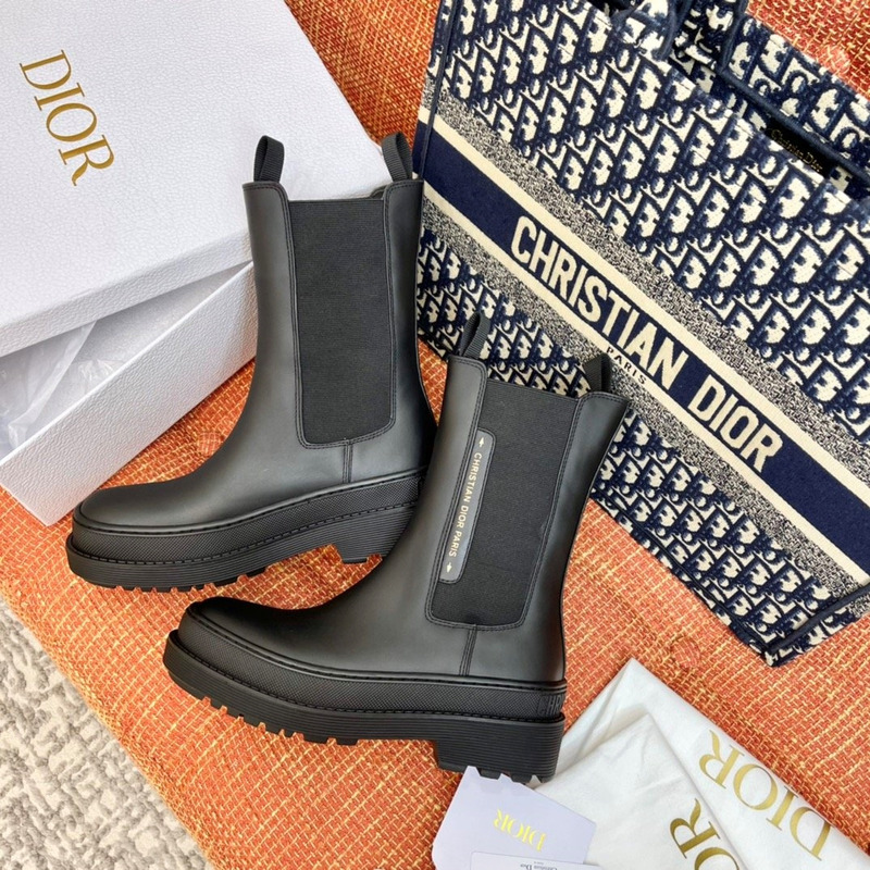 D*or trial ankle boots black calfskin