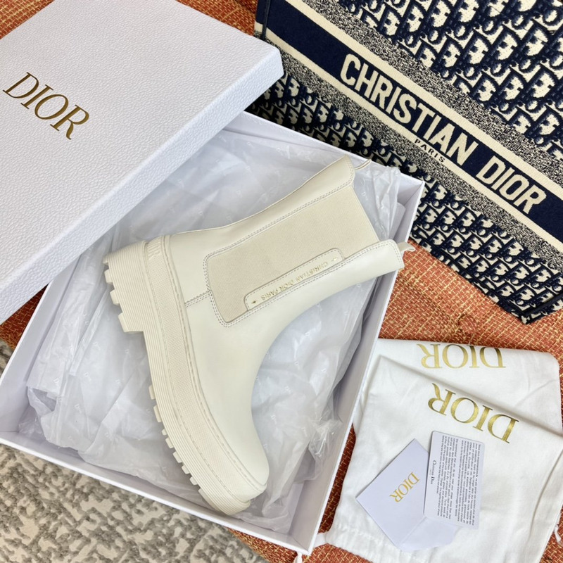 D*or D*or trial ankle boots white cow leather