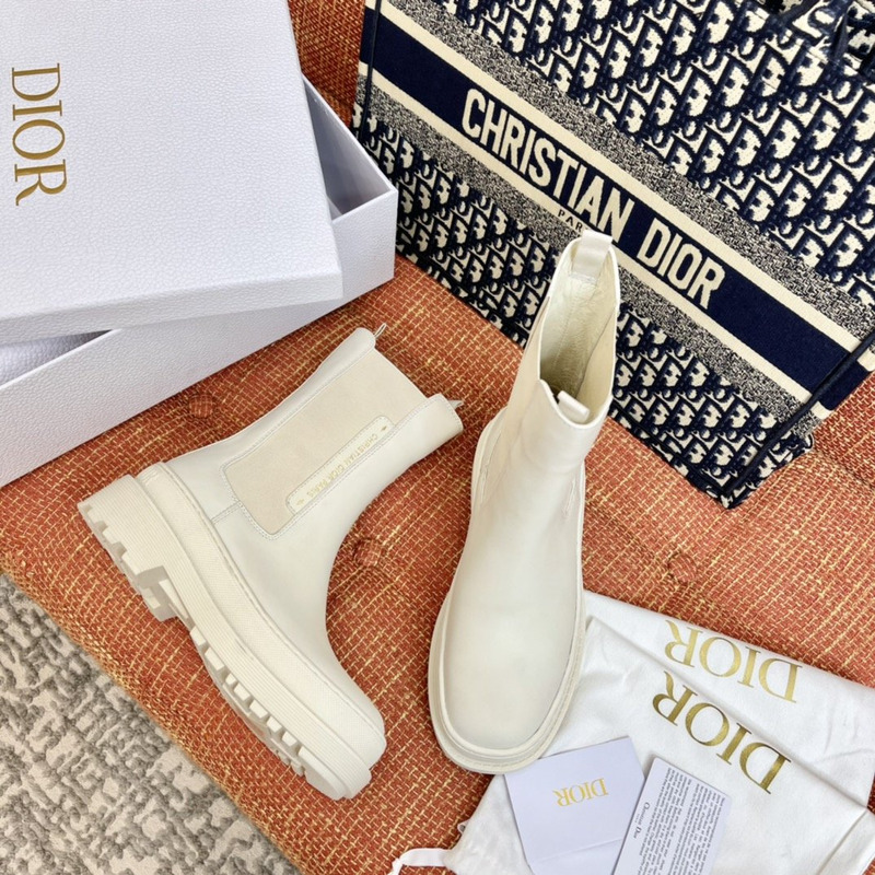 D*or D*or trial ankle boots white cow leather