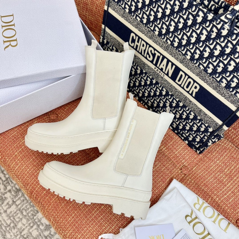 D*or D*or trial ankle boots white cow leather