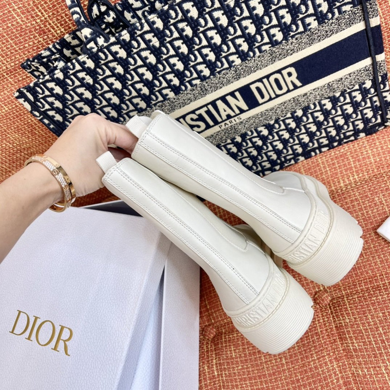 D*or D*or trial ankle boots white cow leather