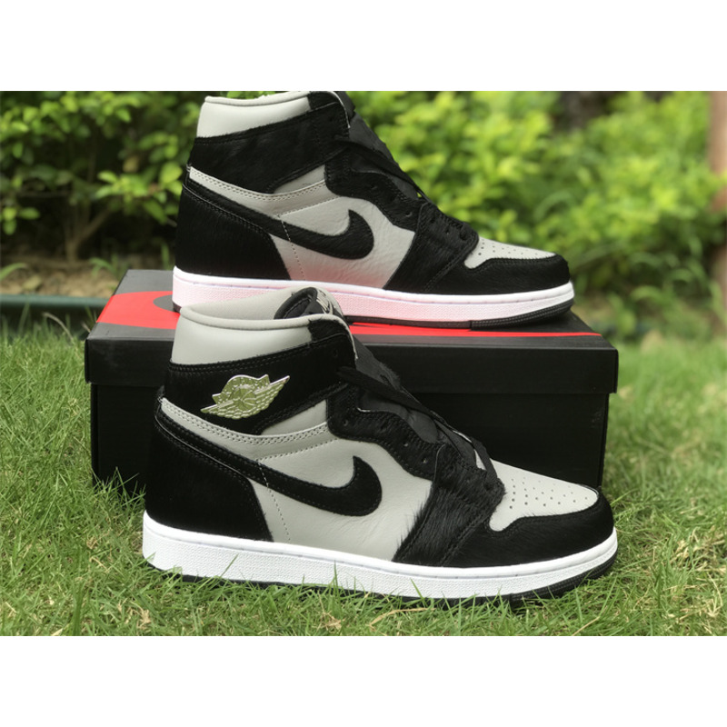 Jordan AJ1 plush black and white panda