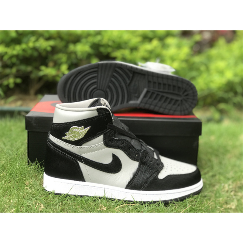 Jordan AJ1 plush black and white panda