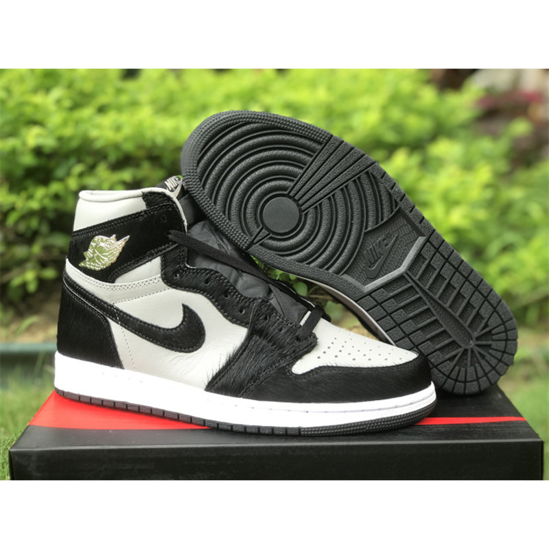 Jordan AJ1 plush black and white panda