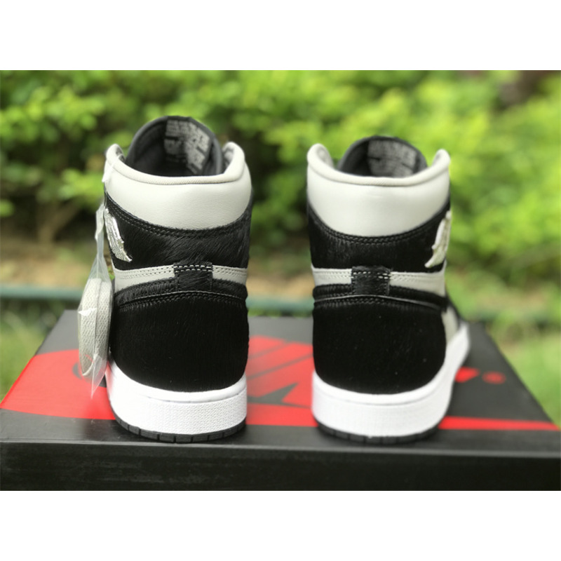 Jordan AJ1 plush black and white panda