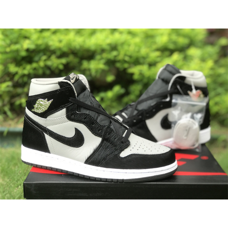 Jordan AJ1 plush black and white panda