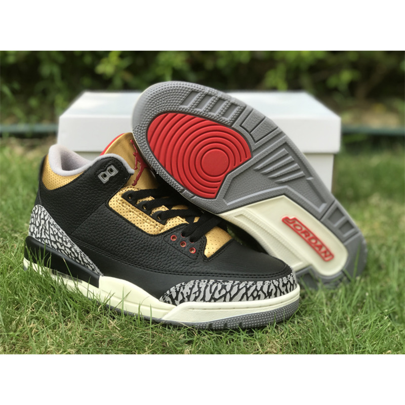 Jordan 3 Atmosphere Gold and Black