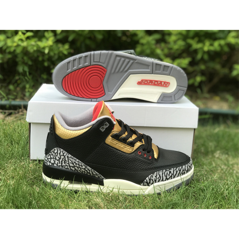 Jordan 3 Atmosphere Gold and Black