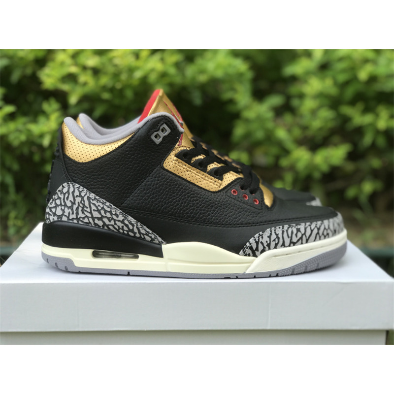 Jordan 3 Atmosphere Gold and Black