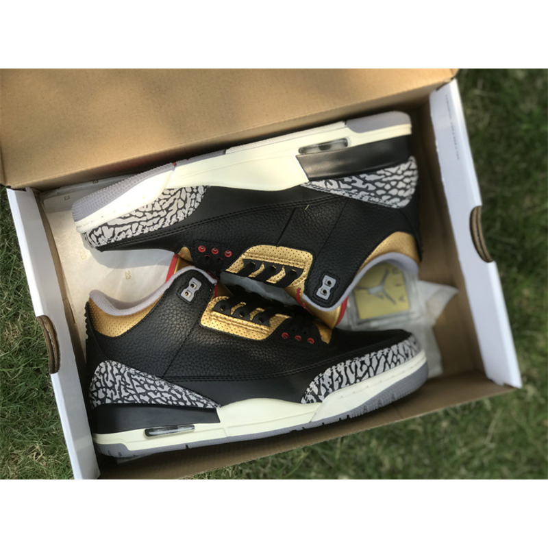 Jordan 3 Atmosphere Gold and Black