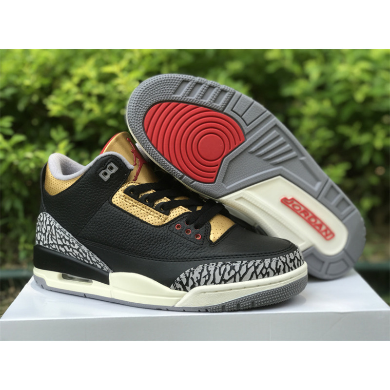 Jordan 3 Atmosphere Gold and Black