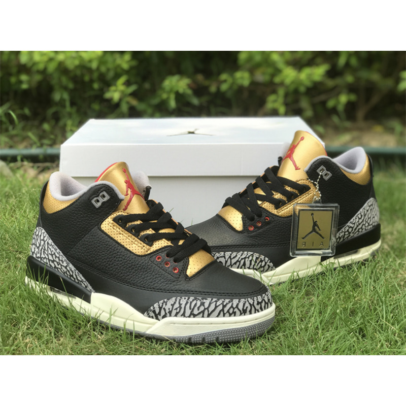 Jordan 3 Atmosphere Gold and Black